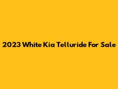 2023 White Kia Telluride For Sale