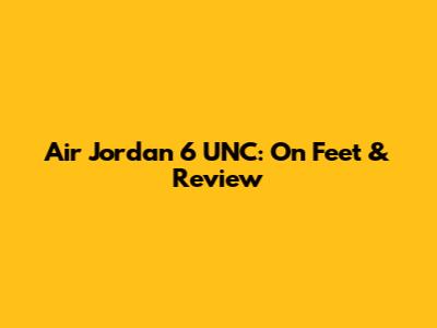 Air Jordan 6 UNC: On Feet & Review