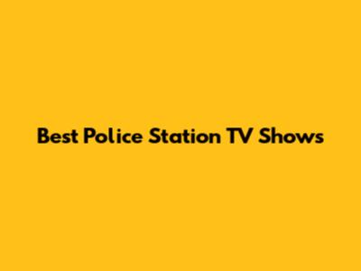 Best Police Station TV Shows