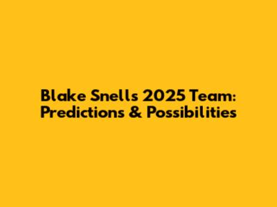 Blake Snell's 2025 Team: Predictions & Possibilities