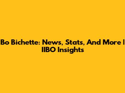 Bo Bichette: News, Stats, And More | IIBO Insights