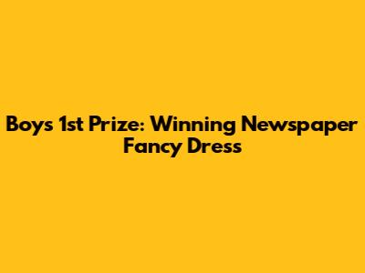 Boy's 1st Prize: Winning Newspaper Fancy Dress