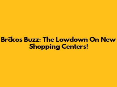 Brčko's Buzz: The Lowdown On New Shopping Centers!