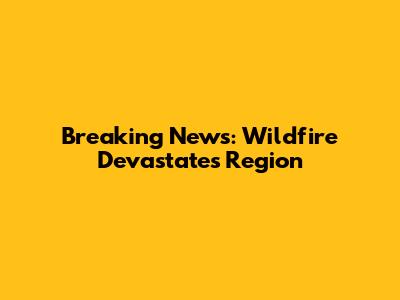 Breaking News: Wildfire Devastates Region