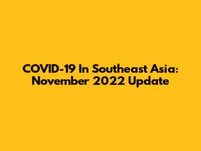 COVID-19 In Southeast Asia: November 2022 Update