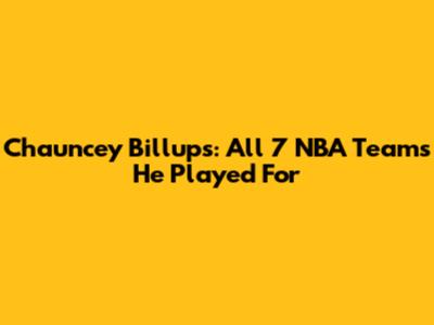 Chauncey Billups: All 7 NBA Teams He Played For
