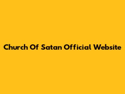 Church Of Satan Official Website