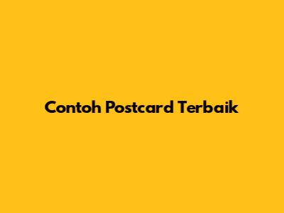 Contoh Postcard Terbaik