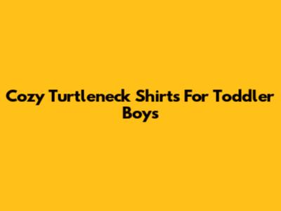 Cozy Turtleneck Shirts For Toddler Boys