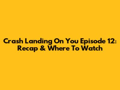 Crash Landing On You Episode 12: Recap & Where To Watch