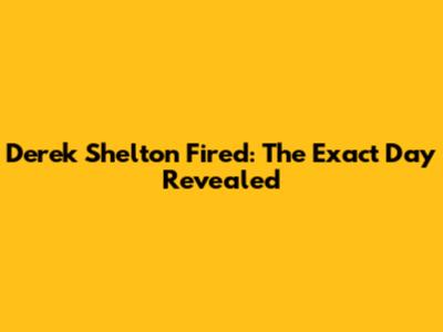 Derek Shelton Fired: The Exact Day Revealed