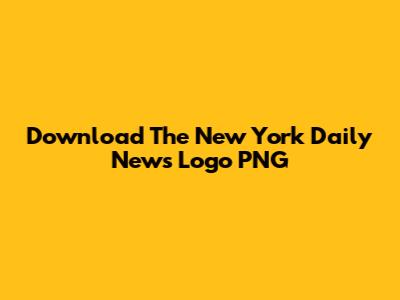 Download The New York Daily News Logo PNG