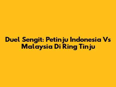 Duel Sengit: Petinju Indonesia Vs Malaysia Di Ring Tinju