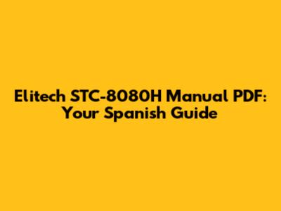 Elitech STC-8080H Manual PDF: Your Spanish Guide