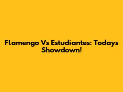 Flamengo Vs Estudiantes: Today's Showdown!