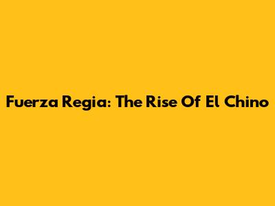 Fuerza Regia: The Rise Of 'El Chino'