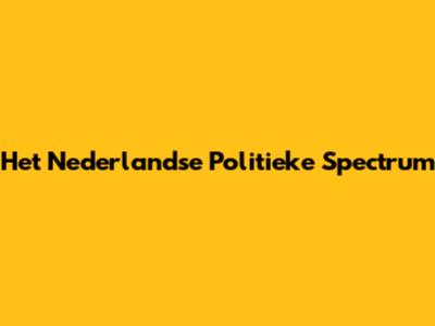 Het Nederlandse Politieke Spectrum