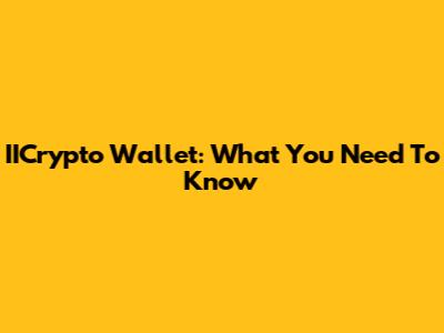 IICrypto Wallet: What You Need To Know