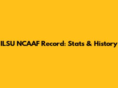 ILSU NCAAF Record: Stats & History