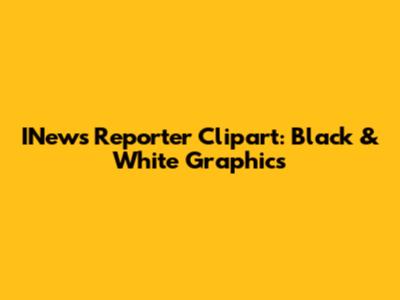 INews Reporter Clipart: Black & White Graphics