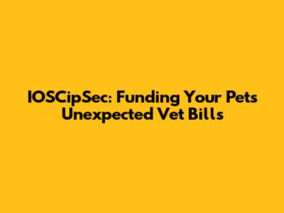 IOSCipSec: Funding Your Pet's Unexpected Vet Bills