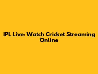 IPL Live: Watch Cricket Streaming Online