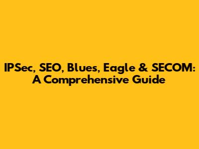 IPSec, SEO, Blues, Eagle & SECOM: A Comprehensive Guide