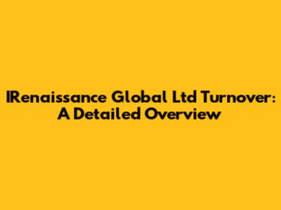 IRenaissance Global Ltd Turnover: A Detailed Overview