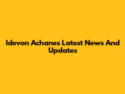 Idevon Achane's Latest News And Updates