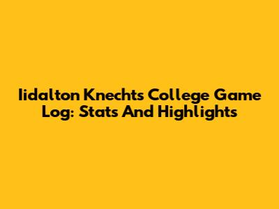 Iidalton Knecht's College Game Log: Stats And Highlights