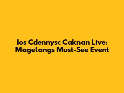 Ios Cdennysc Caknan Live: Magelang's Must-See Event