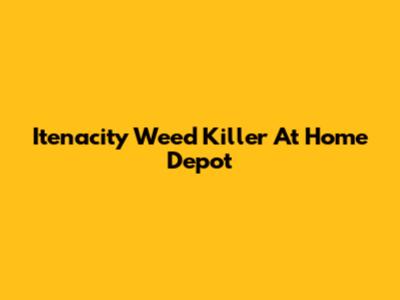 Itenacity Weed Killer At Home Depot