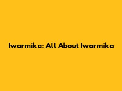 Iwarmika: All About Iwarmika