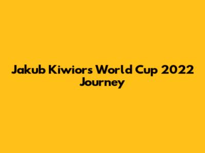 Jakub Kiwior's World Cup 2022 Journey
