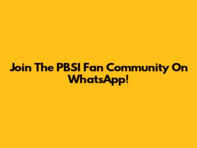 Join The PBSI Fan Community On WhatsApp!