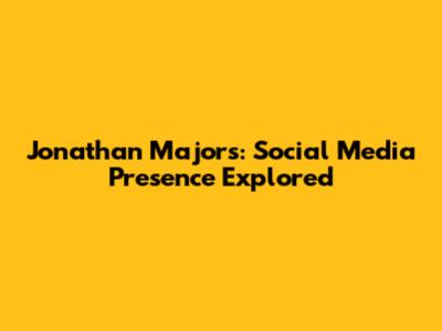 Jonathan Majors: Social Media Presence Explored