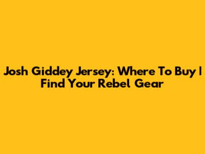Josh Giddey Jersey: Where To Buy | Find Your Rebel Gear