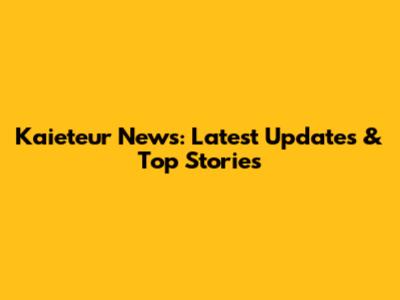 Kaieteur News: Latest Updates & Top Stories