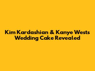 Kim Kardashian & Kanye West's Wedding Cake Revealed