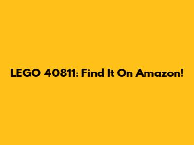 LEGO 40811: Find It On Amazon!