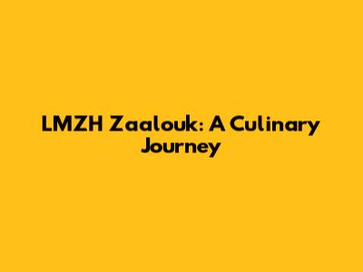 LMZH Zaalouk: A Culinary Journey