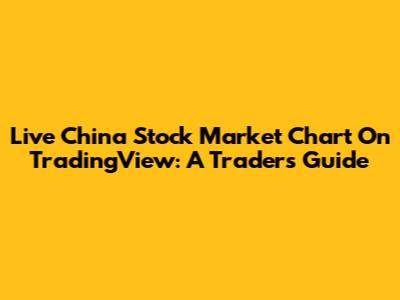 Live China Stock Market Chart On TradingView: A Trader's Guide