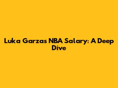 Luka Garza's NBA Salary: A Deep Dive
