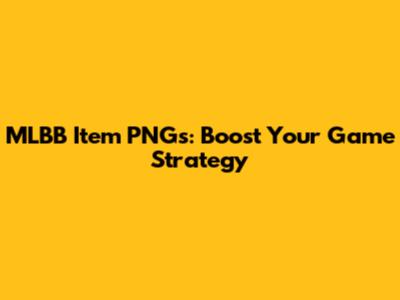 MLBB Item PNGs: Boost Your Game Strategy