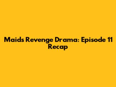 Maid's Revenge Drama: Episode 11 Recap