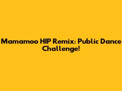 Mamamoo HIP Remix: Public Dance Challenge!