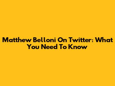 Matthew Belloni On Twitter: What You Need To Know