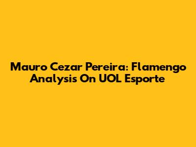Mauro Cezar Pereira: Flamengo Analysis On UOL Esporte