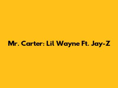 Mr. Carter: Lil Wayne Ft. Jay-Z