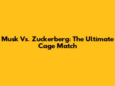 Musk Vs. Zuckerberg: The Ultimate Cage Match